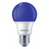 Philips Foco LED A19, Azul, Base E27, 8W, 120 Lúmenes, Blanco  1