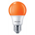 Philips Foco LED A19, Naranja, Base E27, 8W, 120 Lúmenes, Blanco  1