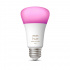 Phillips Foco Regulable LED Inteligente Hue White & Color Ambiance, Luz Blanca/RGB, Base E26, 9.5W, 806 Lúmenes, Blanco, Equivale a un Foco Tradicional de 60W  1