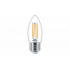 Philips Foco LED Tipo Vela Vintage LED, Luz Cálida, Base E27, 4.5W, 500 Lúmenes, Ahorro de 90%  1