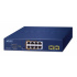 Switch Planet GSD-1022UP, 8 Puertos Gigabit Ethernet 10/100/1000, 2 Puertos SFP, 20 Gbit/s, 4000 Entradas, No Administrado