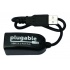 Plugable Hub USB 2.0 Macho - 2x USB Hembra, 480Mbit/s, Negro  2