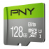 Memoria Flash PNY, Elite, 128GB MicroSDXC UHS-I Clase 10  3
