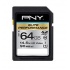 Memoria Flash PNY Elite Performance, 64GB SDXC UHS-I Clase 10, Lectura 90 MB/s  1