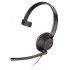 Poly Monoaural Blackwire 5210, Alámbrico, USB-C, Negro/Rojo  1