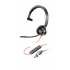 Poly Monoaural Blackwire 3310, Alámbrico, USB-A/USB-C