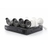 Qian Kit de Vigilancia de 4 Cámaras CCTV Bullet y 8 Canales, con Grabadora DVR  1