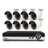 Qian Kit de Vigilancia QKC8D81901 de 8 Cámaras CCTV Bullet y 8 Canales, con Grabadora  1