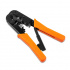 Qian Pinza Ponchadora QYZ-042CT, RJ-11/RJ-45, Negro/Naranja  3