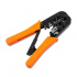Qian Pinza Ponchadora QYZ-042CT, RJ-11/RJ-45, Negro/Naranja  2