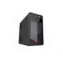 Gabinete Quaroni 92001PA, Midi-Tower, Micro-ATX/Mini-ITX, USB 2.0, con Fuente 400W, Negro/Rojo  1