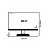 Monitor Quaroni MQ24-01 LED 23.8", 1920x1080 Full HD, 75Hz, HDMI, Bocinas Integradas, Negro   6