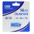 Memoria USB Quaroni QU-01, 16GB, USB 2.0, Azul  1