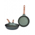 Queen Sense Juego de Sartenes Jade Pro, 3 Piezas, Antiadherente, Aluminio, Verde   1