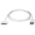 QVS Cable USB A Macho - Apple 30-p Macho, 2 Metros, Blanco, para iPhone/iPod/iPad  1