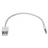 QVS Cable de Carga USB A Macho - 3.5mm Macho, 30cm, Blanco, para iPod Shuffle  1