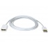 QVS Cable USB A Macho - USB A Hembra, 1 Metro, Blanco, para iPad  1