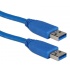 QVS Cable USB A Macho - USB A Macho, 90cm, Azul  1