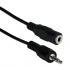 QVS Cable AUX 3.5mm Macho - 3.5mm Hembra, 7.6 Metros, Negro  1