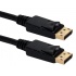 QVS Cable DisplayPort Macho - DisplayPort Macho, 1.8 Metros, Negro, 3 Piezas