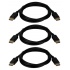 QVS Cable DisplayPort Macho - DisplayPort Macho, 1.8 Metros, Negro, 3 Piezas - Imagen adicional 1