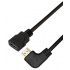QVS Cable HDMI Macho - HDMI Hembra, Ángulo Derecho, 15cm, Negro  1