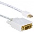 QVS Cable mini DisplayPort Macho - DVI Macho, 90cm, Blanco  1