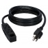 QVS Cable de Poder NEMA 5-15P - NEMA 5-15R, 7.6 Metros, Negro - 2 Piezas  1