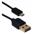 QVS Cable USB USB A Macho - micro USB B Macho, 1.8 Metros, Negro  1