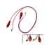 Radox Cable AUX 2 x RCA Macho - 2 x RCA Macho, 45cm, Rojo/Blanco  2
