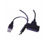 Radox Cable USB-A Macho x2 - SATA HD Macho, Negro  2