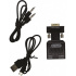 Radox Adaptador VGA Macho - HDMI/3.5mm Hembra, Negro  1