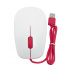 Mouse Raspberry Óptico Official, Alámbrico, USB, 1200DPI, Rojo/Blanco  2