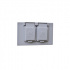 Rawelt Tapa para Pared TR-0611, 2 Puertos Puertos, Gris  1
