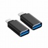 Redlemon Adaptador USB C Macho - USB A Hembra, Negro, 2 Piezas  1