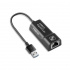 Redlemon Adaptador de Red USB A Macho - Ethernet RJ45, 10/100/1000Mbit/s, Negro  1