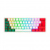 Teclado Gamer Redragon Fizz Pro México K616 RGB, Teclado Mecánico, Switch Redragon Red, Inalámbrico, RF + Bluetooth, Verde/Blanco/Rojo (Español) - Imagen adicional 1