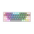 Teclado Gamer Redragon Fizz Pro K616 RGB, Teclado Mecánico, Red Switch, Inalámbrico, RF + Bluetooth, Gris/Blanco (Inglés)  1