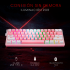 Teclado Gamer Redragon Fizz Pro K616 RGB, Teclado Mecánico, Red Switch, Inalámbrico, RF + Bluetooth, Rosa/Blanco (Inglés)  7