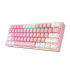 Teclado Gamer Redragon Fizz Pro K616 RGB, Teclado Mecánico, Red Switch, Inalámbrico, RF + Bluetooth, Rosa/Blanco (Inglés)  3