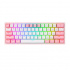 Teclado Gamer Redragon Fizz Pro K616 RGB, Teclado Mecánico, Red Switch, Inalámbrico, RF + Bluetooth, Blanco/Rosa (Inglés)  1