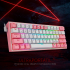 Teclado Gamer Redragon Fizz Pro K616 RGB, Teclado Mecánico, Red Switch, Inalámbrico, RF + Bluetooth, Blanco/Rosa (Inglés)  8
