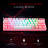 Teclado Gamer Redragon Fizz Pro K616 RGB, Teclado Mecánico, Red Switch, Inalámbrico, RF + Bluetooth, Blanco/Rosa (Inglés) - Imagen adicional 6