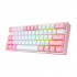 Teclado Gamer Redragon Fizz Pro K616 RGB, Teclado Mecánico, Red Switch, Inalámbrico, RF + Bluetooth, Blanco/Rosa (Inglés)  3