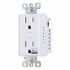 Resideo Tomacorriente Z5OUTLET, 2 Enchufes, 15A, Blanco  1