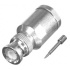 RF Industries Conector Coaxial BNC Macho, Plata  1