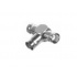 ﻿RF Industries Conector Coaxial en T BNC Hembra - BNC Hembra, Plata  1