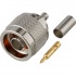 RF Industries Conector Caoxial N Macho, Anillo Plegable, para RG-142/U, Niquel/ Oro/ Teflón  2