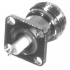 RF Industries Conector Coaxial N Hembra, Montaje de Panel con 4 Perforaciones, Plata  1