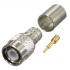 RF Industries Conector Coaxial RF TNC Macho, Plata  1